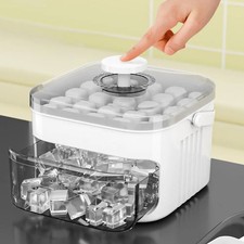 50-Cube Ice Maker with Easy Press Cap Double ...