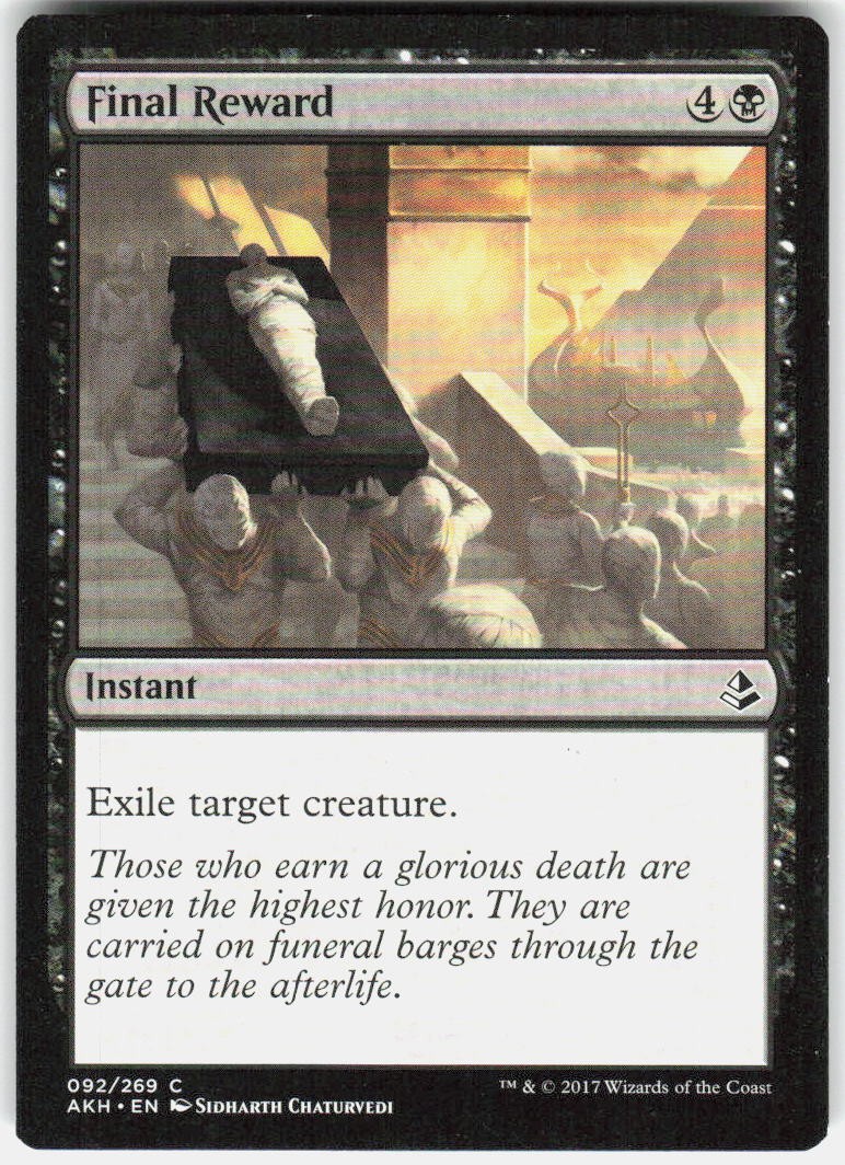 Final Reward C Amonkhet 92 NM Sidharth Chaturvedi