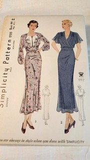 Vintage Simplicity Uncut 1930's Dress Pattern