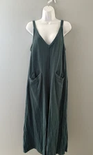 Natural Life Chelsea Jumpsuit Size S Teal Green Cotton Wide Leg Boho Festival
