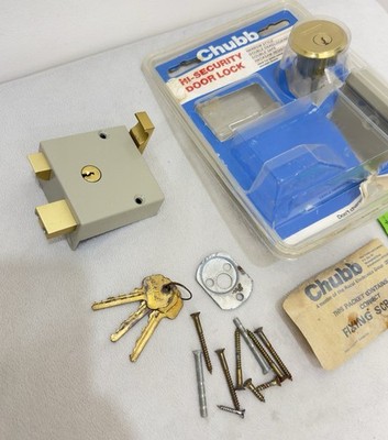 Chubb 4L70 Hochsicherheitszylinder Felgenschloss 50mm / Nightlatch Champagner Finish