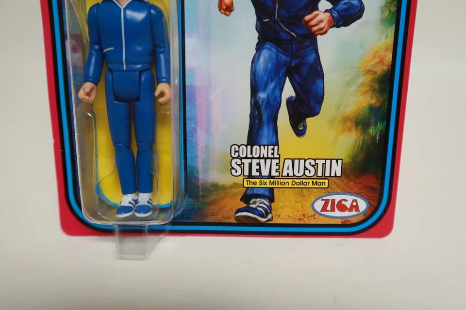 Figura de acción 2013 Coronel Steve Austin The Six Million Dollar Man traje azul Foto 4 de 4