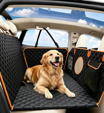 Hard Bottom Back Seat Extender for Dogs, Dog Car Seat Cover for Back Seat, Holds