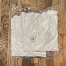 6 pack of Hanes Men's White Crew Neck Short Sleeve Cotton Jersey T-Shirt M 05286