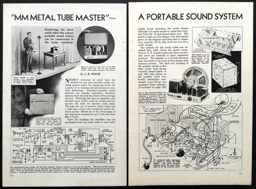 30 watt Amplifier Tube powered PA 1936 HowTo build PLANS Amp