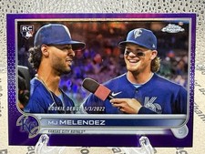 2022 Topps Chrome Update RC Debut Bobby Witt Jr./MJ Melendez Purple Refractor