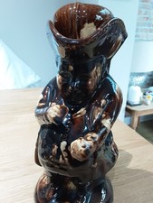 Rockingham Treacle Glaze Toby Jug Snuff Taker with hat