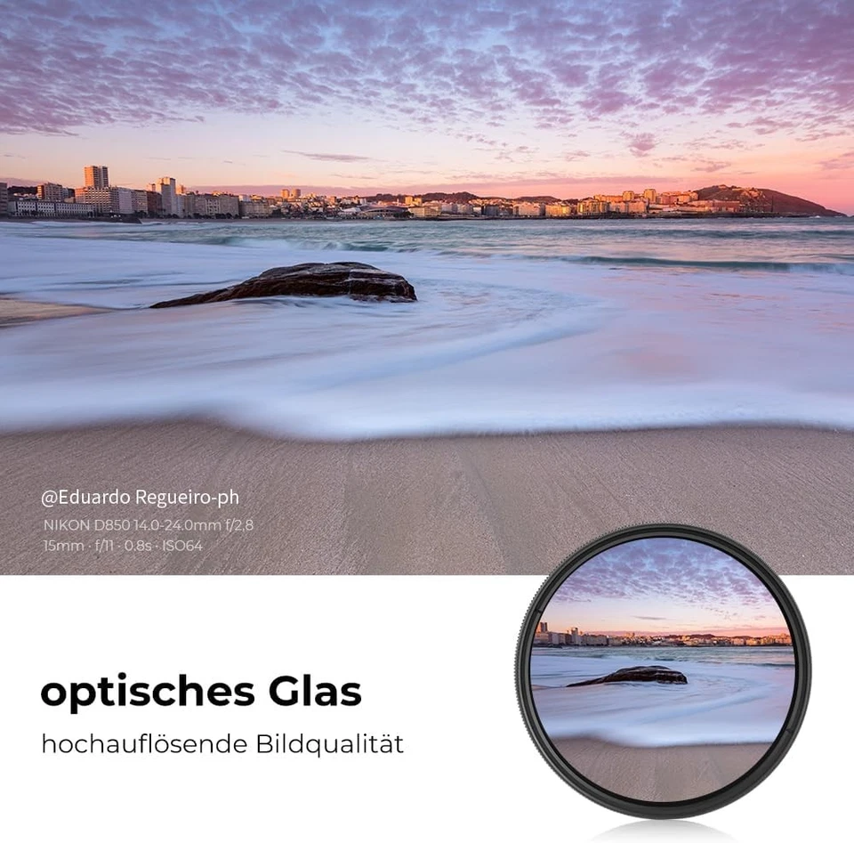 K&F Concept ND2-400 Variabler Graufilter Fader ND Filter 37-82mm 9 Blendenstufen - Bild 4 von 4