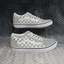 Vans Old Skool Theory Checkerboard Pure Grey Sneakers Juniors Size 5.5