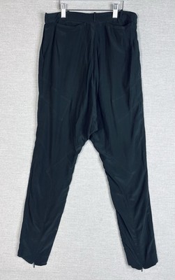 GIVENCHY Silk Tapered Trousers FR36 US4 S Dropped Crotch With Skinny Zip Leg