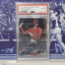 2018 Topps Clearly Authentic Shohei Ohtani Autograph Auto Card PSA 8 RC Rookie