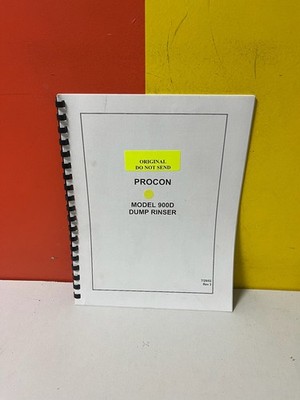 PROCON 900D Dump Rinser Operating and Service Manual