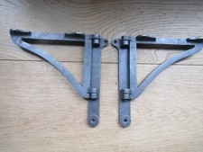 Rustic iron shelf brackets shelving Industrial folding drop down PAIR  7"