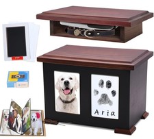 Sofunii Dog Urn for Ashes,Pet Urns Up to 150 lbs, Wooden Memorial Ashes Urn w...
