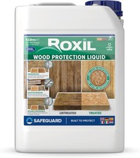 Roxil Wood Waterproofing Liquid (5L Clear) Preserver Outdoor, 5 Litre 