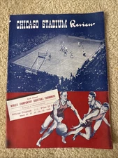 1944 Chicago Stadium Review Pro Basketball Tournament Program Chicago