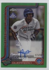 2025 Topps Pro Debut Chrome Green Refractor 17/99 Pablo Guerrero Auto 1ki4