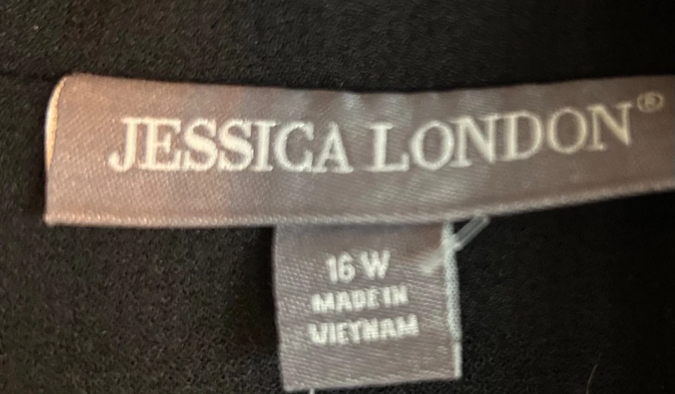 Vestido Jessica London Midi Doble Pecho Para Mujer Talla 16W Negro Manga Larga Nuevo con Etiquetas Foto 3 de 4