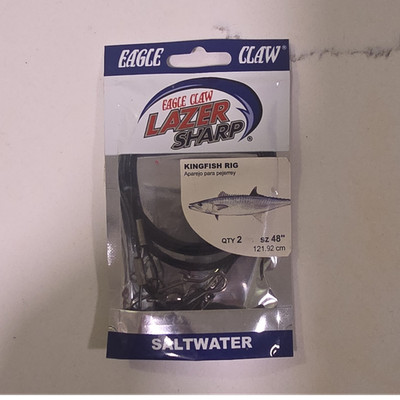 Eagle Claw Kingfish Rig L827 Black 48 in 121.92 cm Saltwater 2 Pack