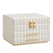 SONGMICS HOME 3-Tier Jewelry Box with Mirror, Jewelry Organizer with 2 Drawer...