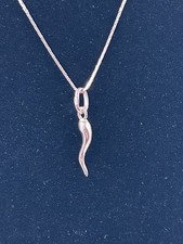 9ct Gold Boston link Chain with Gold Horn Of Plenty Pendant