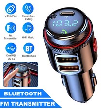 Bluetooth Car Radio Adapter Wireless FM Transmitter QC3.0  PD Fast Charger MP3