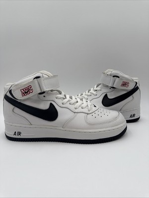Nike Air Force 1 Mid White Black Red NYC 2002 Size 9 Brand New 304716-103