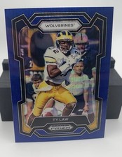 2024 Panini Prizm Draft Picks - Ty Law Blue Wave Prizm /249 Michigan Wolverines