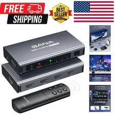 HDMI Switch 5 in 1 Out 4K@60Hz, HDMI Splitter Switcher with Remote, Aluminum ...