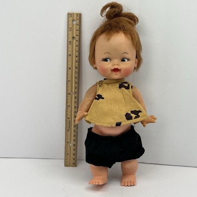 Vintage Hanna-Barbera Pebbles Flintstone Doll 11.5 Inch Ideal Toy Corp
