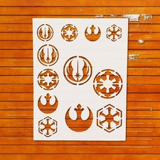 Reusable Plastic Stencil - Star Wars Jedi Sith Logo Template by StencilAir