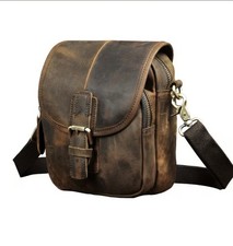 Crazy Horse Genuine Leather Unisex Shoulder Bag “SAVE £70” Was £95 “NOW £24.99”