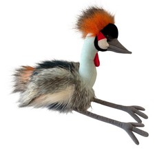 Douglas Cuddle Toy Grey Crowned Crane Plush Exotic Bird Stuffed Animal PA-15901