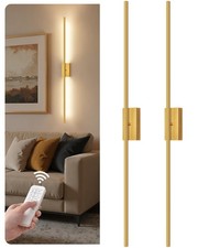 39.4" Wireless Battery Operated Wall Sconces Set of 2, Modern Rechargeable La...