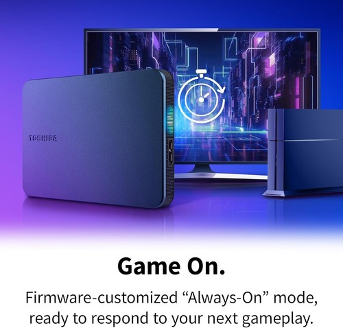 Toshiba Canvio Gaming 1TB Portable External Hard Drive, USB 3.2, for Play Statio - 第 2/6 張圖片