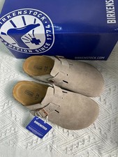 New Authentic Birkenstock Boston Casual Sandals Narrow EU Shoe Size Grey UK