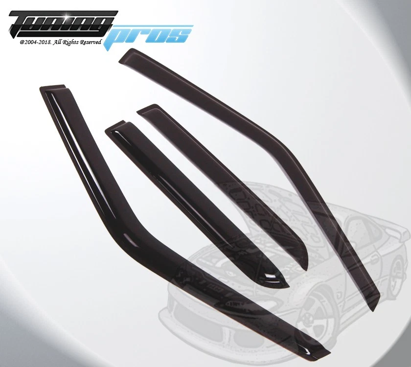 Deflector de visera de lluvia de humo oscuro 4 piezas canal de salida para Isuzu Rodeo 1991-1997 Foto 2 de 4