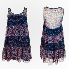 UO Kimchi Blue Boho Floral Patchwork Dress Small Multi Color/Design