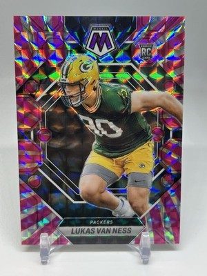 2023 Panini Mosaic Lukas Van Ness # Pink Swirl /11 Packers