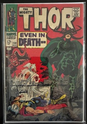 The Mighty Thor #150 Marvel 1968 Hela Silver Age Raw Comic