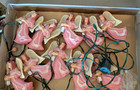 Vtg Silvestri Pink Angel Christmas Lights 2 boxes 20 lights working (M7) — photo 1