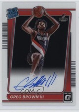 2021-22 Panini Donruss Optic Rated Signatures Greg Brown III Rookie Auto RC 03xg