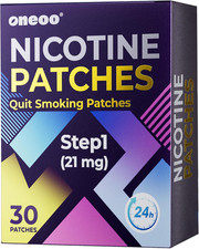Quit Smoking Patches, Step 1 30 Count Pack 21Mg Stop Smoking Aid Patches for