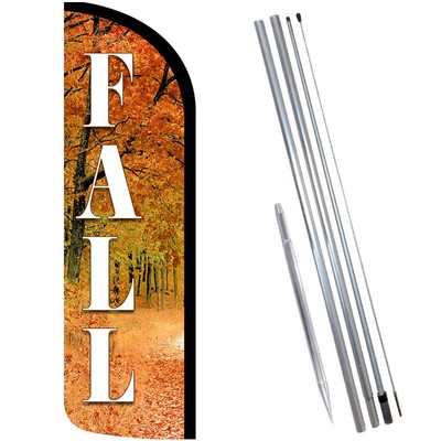 FALL Premium Windless Feather Flag Bundle (Complete Kit) OR Optional Replacement