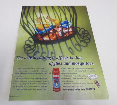 Mortein - Print Advertisement - Louie the Fly - 'More Smart, More Safe' - 1999