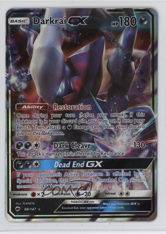 Darkrai GX Pokemon Sun & Moon Burning Shadows #88