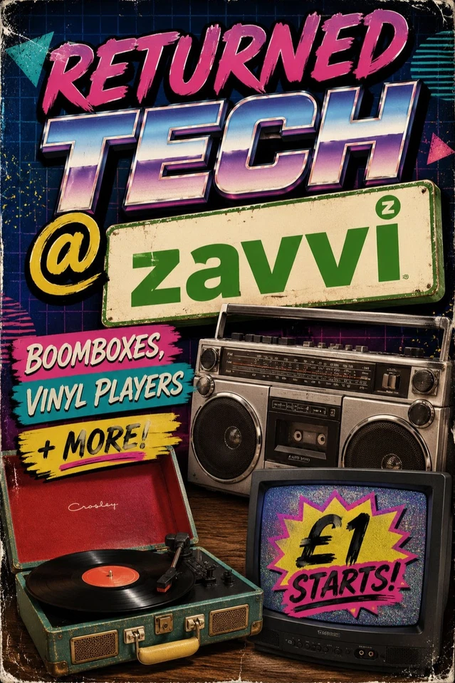 Returned Tech @ Zavvi! | Boomboxes, Vinyl Players + More! | £1 Starts!