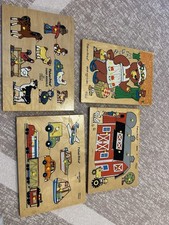 Fisher Price Vintage Wooden Puzzle 1970s 501, 506, 507, 508