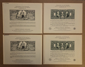 $2 Silver Certificate Reproduction Engraving Print US Paper Money Banknote