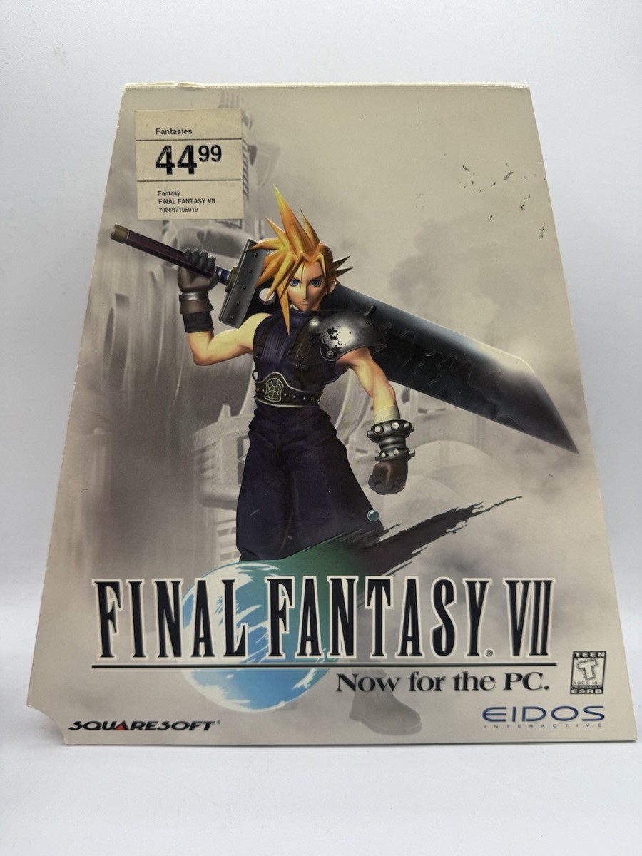 FINAL FANTASY VII 7 PC TRAPEZOID BIG BOX FLIP SQUARESOFT EIDOS
